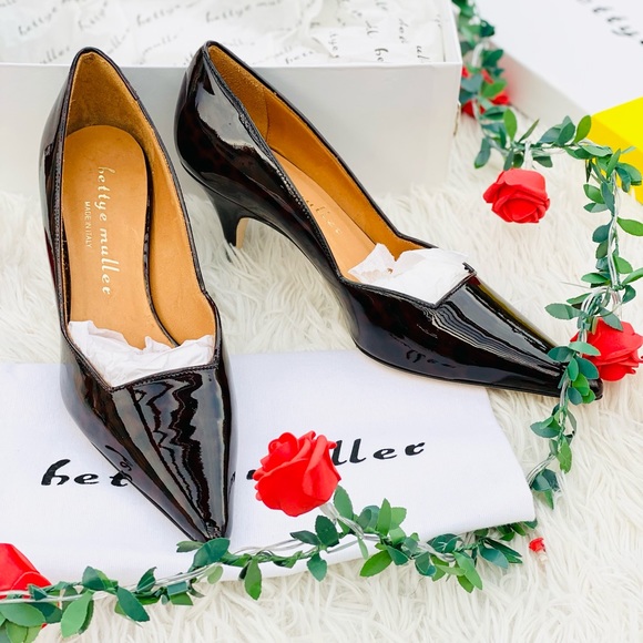 Bettye Muller Storie Leopard Patent Low Pumps - Picture 7 of 11